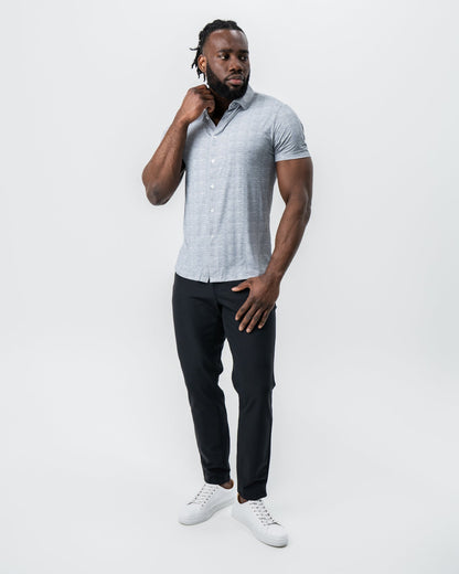 State & Liberty - "The Jefferson" Light Grey Printed Linen