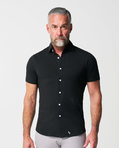State & Liberty - "The Roth" Black Short Sleeve Button Down
