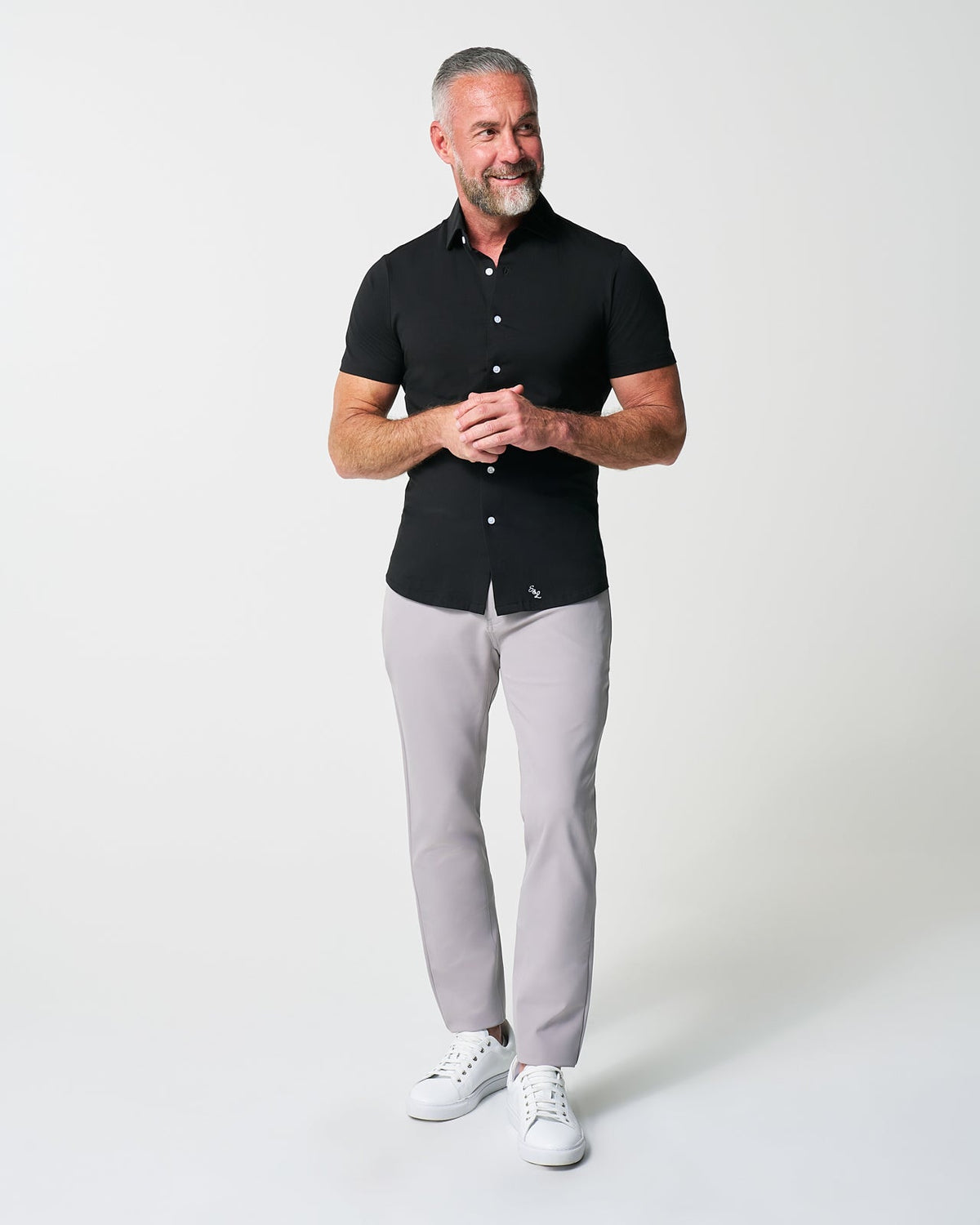State & Liberty - "The Roth" Black Short Sleeve Button Down