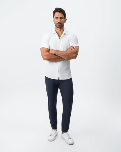 State & Liberty - Seersucker Short Sleeve Button Down - White
