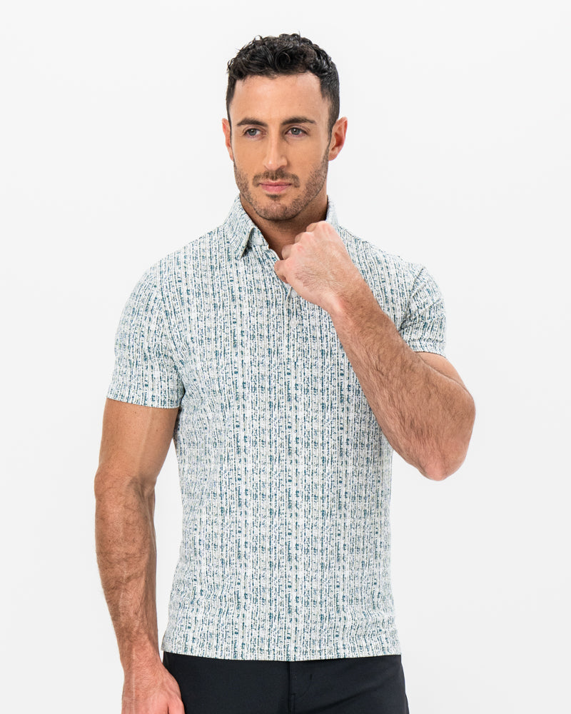 State & Liberty - "The Vine" Green & Khaki Sketch Stripe