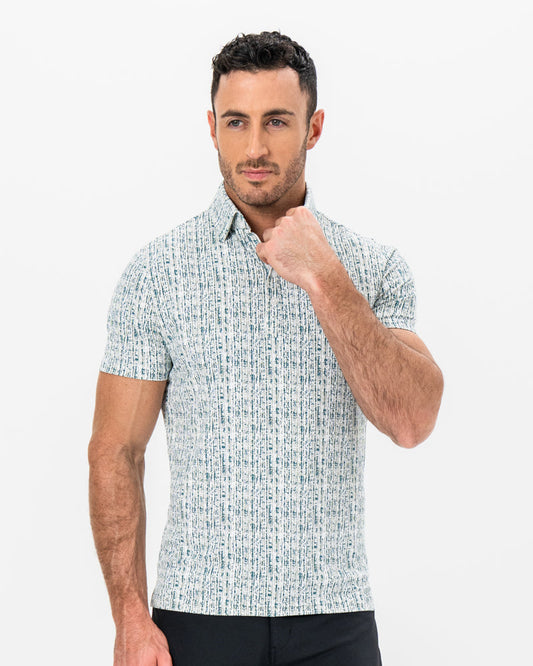 State & Liberty - "The Vine" Green & Khaki Sketch Stripe