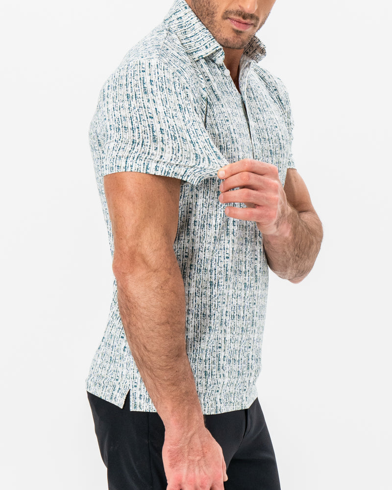 State & Liberty - "The Vine" Green & Khaki Sketch Stripe