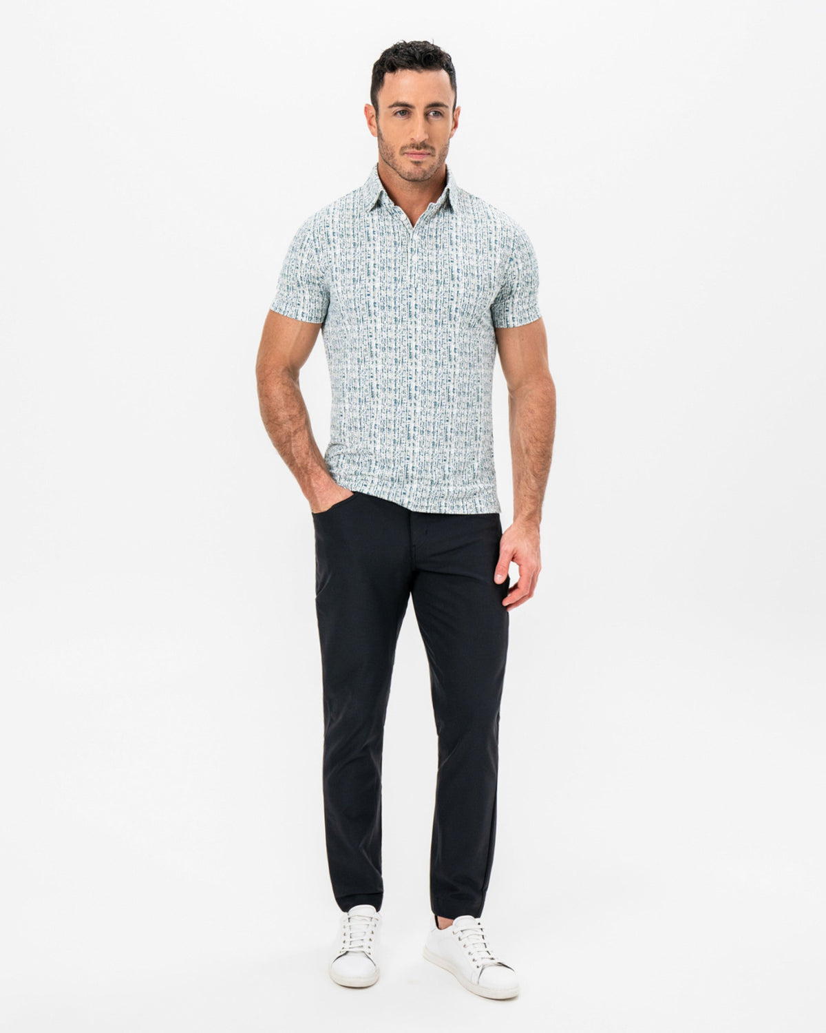 State & Liberty - "The Vine" Green & Khaki Sketch Stripe