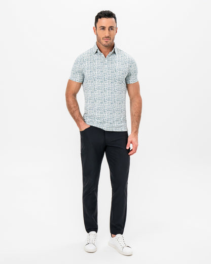 State & Liberty - "The Vine" Green & Khaki Sketch Stripe