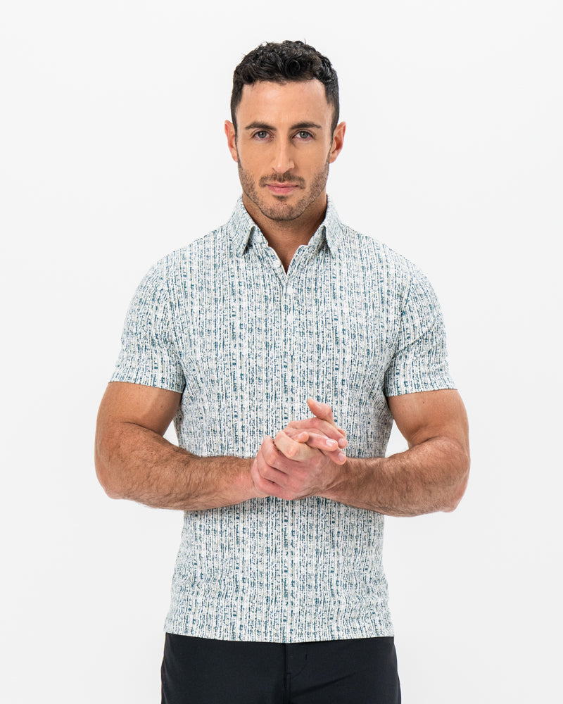State & Liberty - "The Vine" Green & Khaki Sketch Stripe