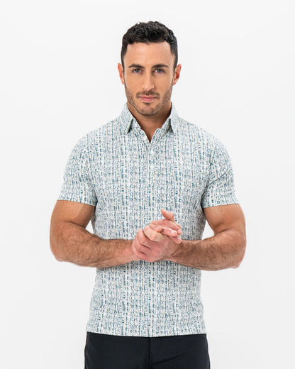 State & Liberty - "The Vine" Green & Khaki Sketch Stripe