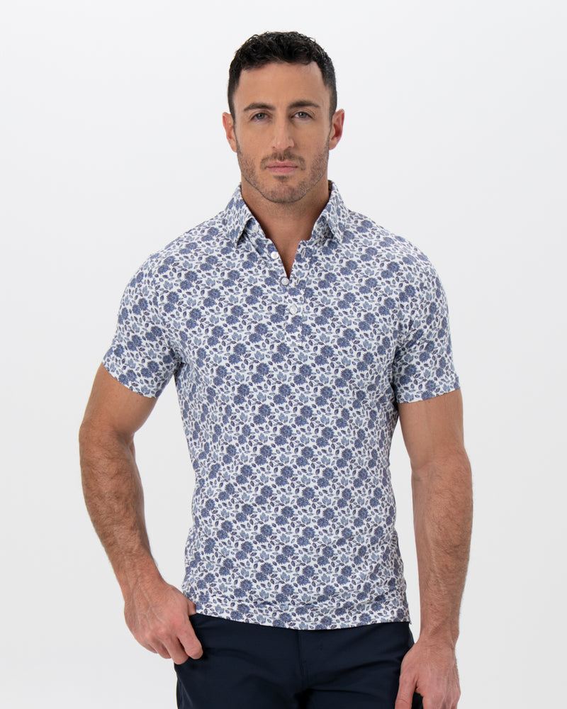 State & Liberty - "The Steel" Blue Floral Print
