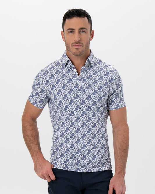 State & Liberty - "The Steel" Blue Floral Print