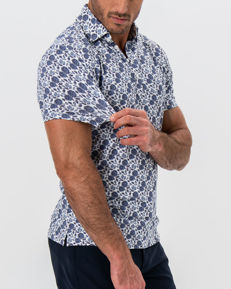 State & Liberty - "The Steel" Blue Floral Print