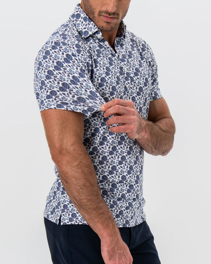 State & Liberty - "The Steel" Blue Floral Print