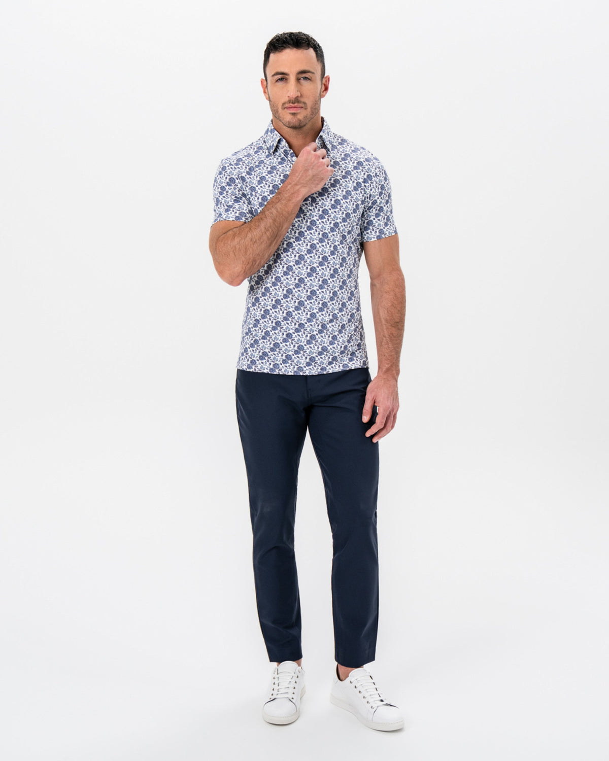 State & Liberty - "The Steel" Blue Floral Print