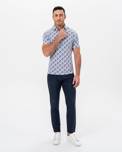 State & Liberty - "The Steel" Blue Floral Print