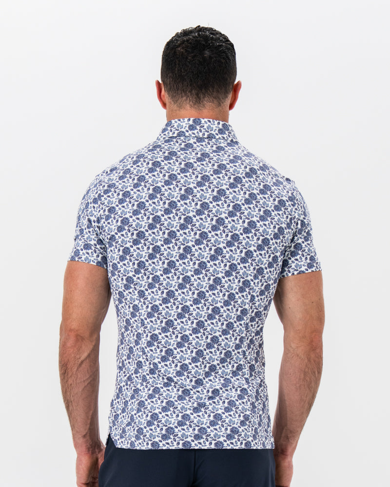 State & Liberty - "The Steel" Blue Floral Print