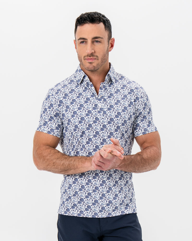 State & Liberty - "The Steel" Blue Floral Print