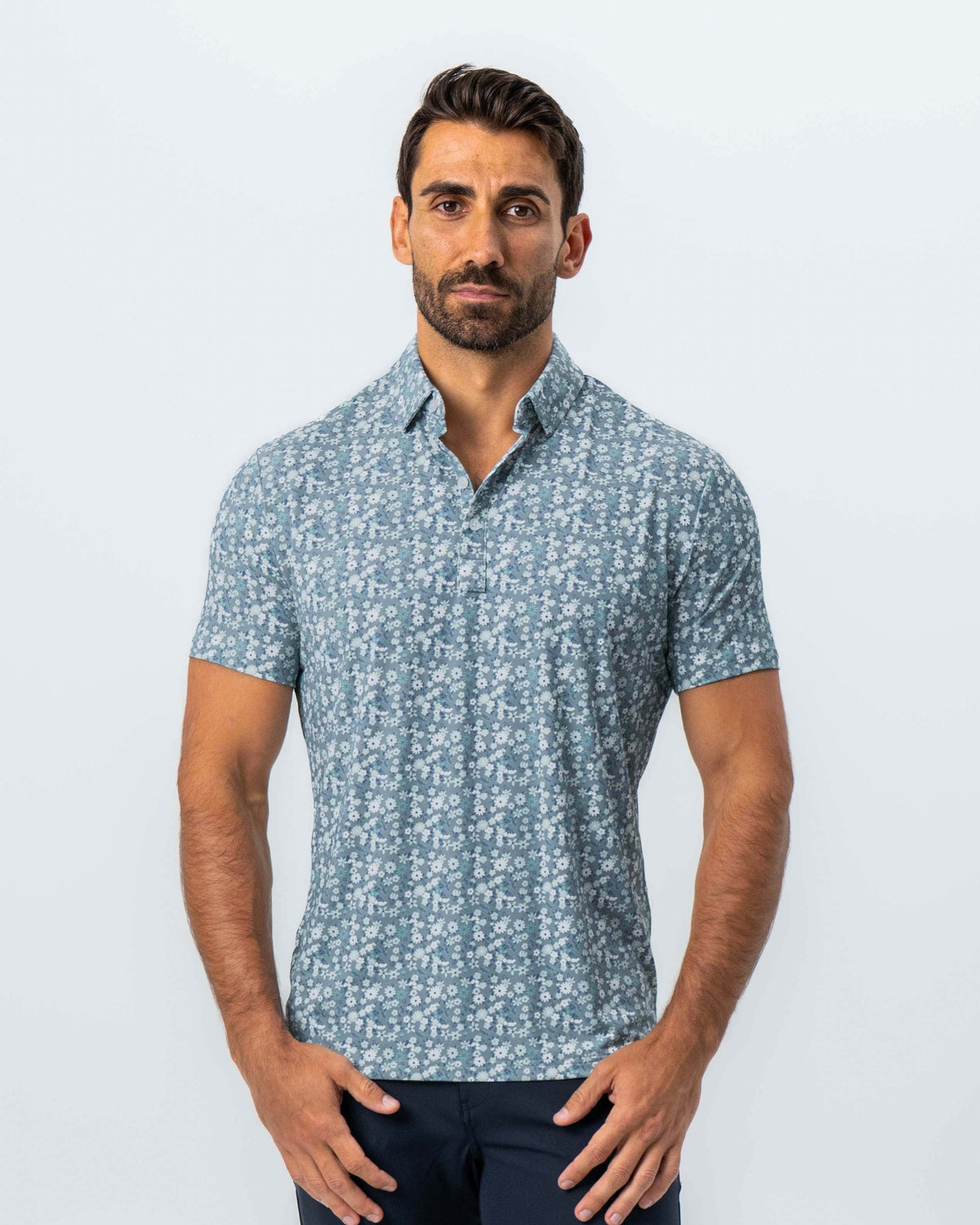 State & Liberty - "The Evergreen" Abstract Sage Floral Print