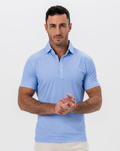 State & Liberty - "The Mykonos" White and Blue Geo Prism Print