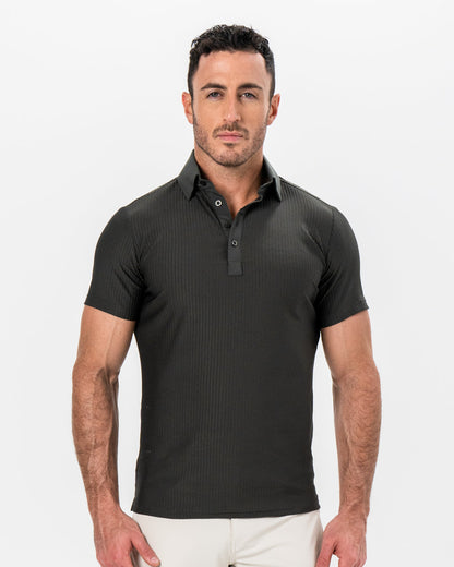 State & Liberty - Seersucker Polo - Army Green