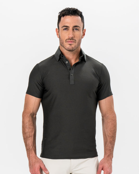 State & Liberty - Seersucker Polo - Army Green