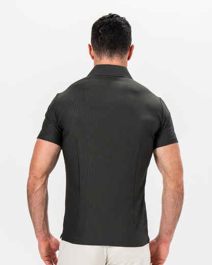 State & Liberty - Seersucker Polo - Army Green