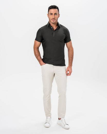 State & Liberty - Seersucker Polo - Army Green