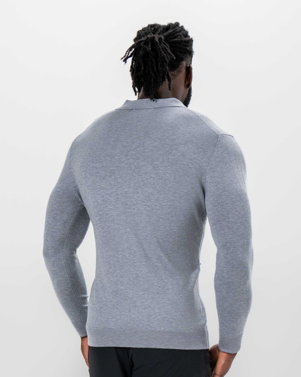 State & Liberty - Buttonless Sweater Polo - Light Grey