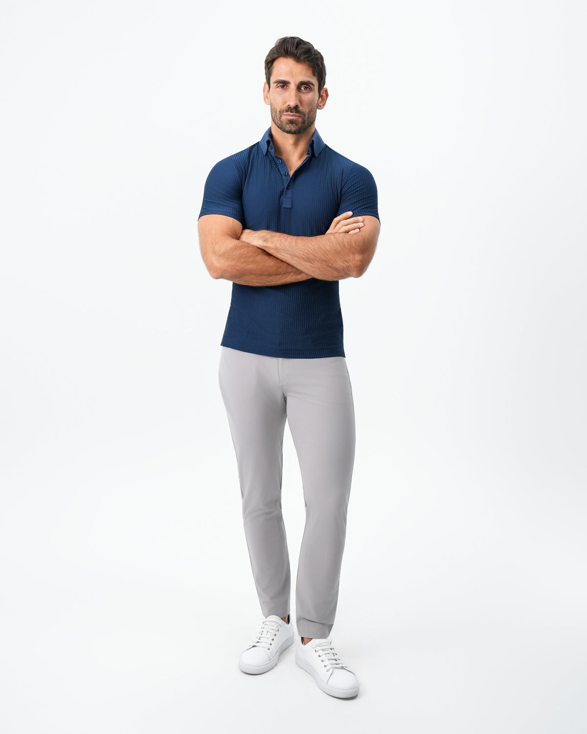 State & Liberty - Seersucker Polo - Navy