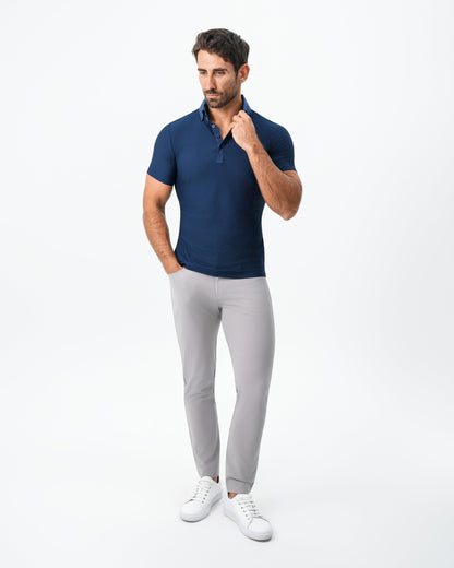 State & Liberty - Seersucker Polo - Navy
