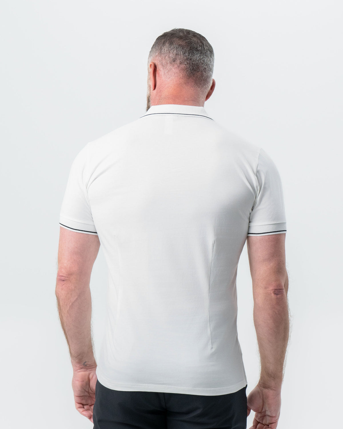 State & Liberty - "The Parkway" White with Black Tipped Polo