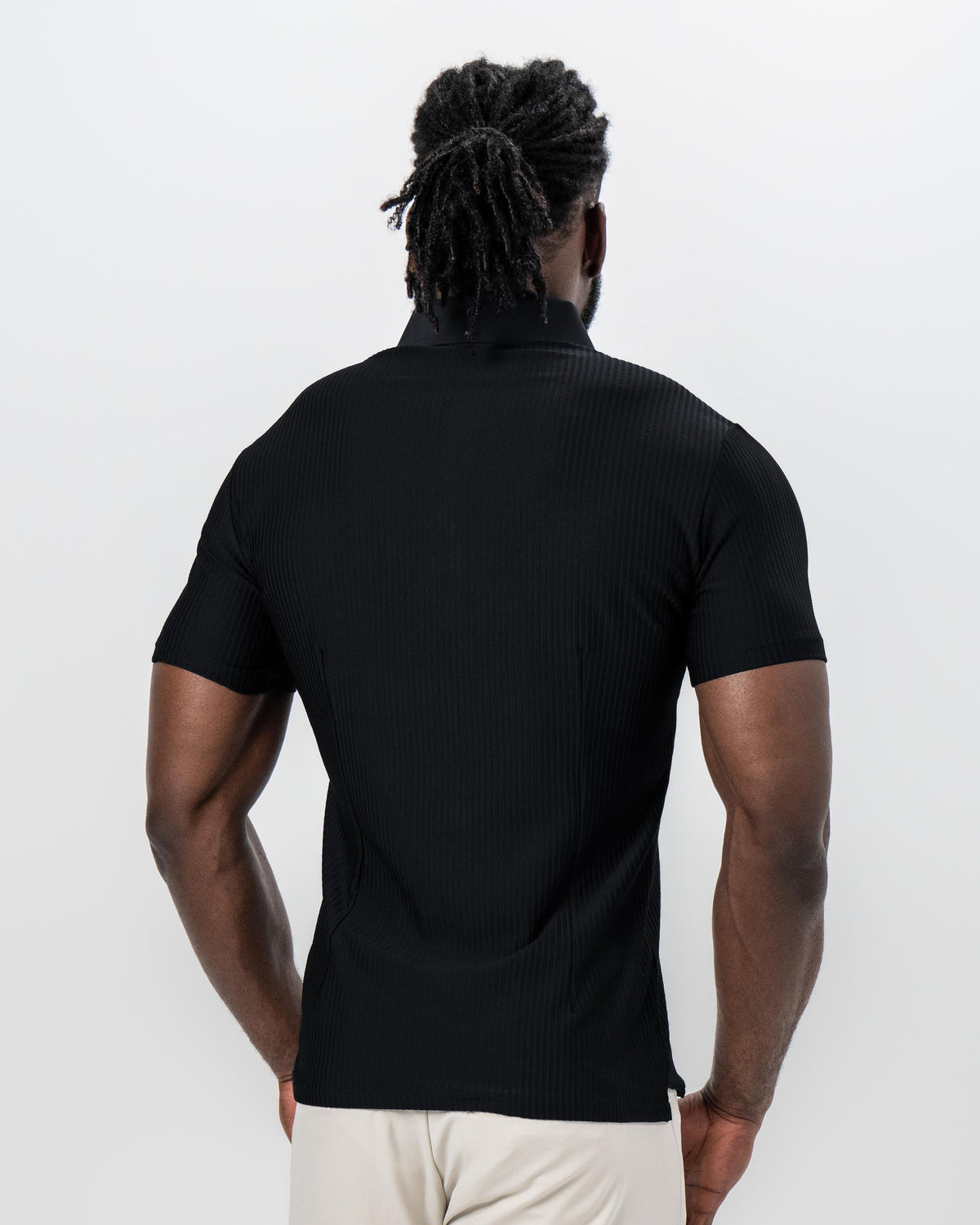 State & Liberty - Seersucker Polo - Black