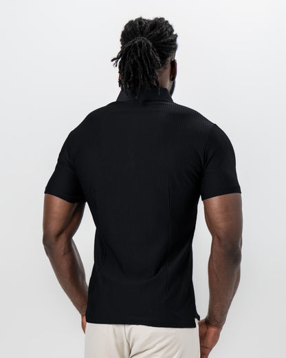 State & Liberty - Seersucker Polo - Black