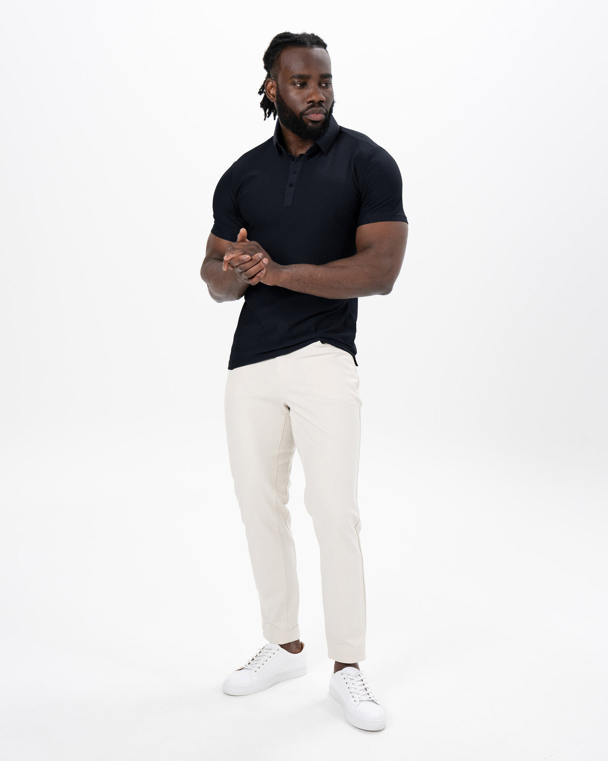 State & Liberty - Seersucker Polo - Black