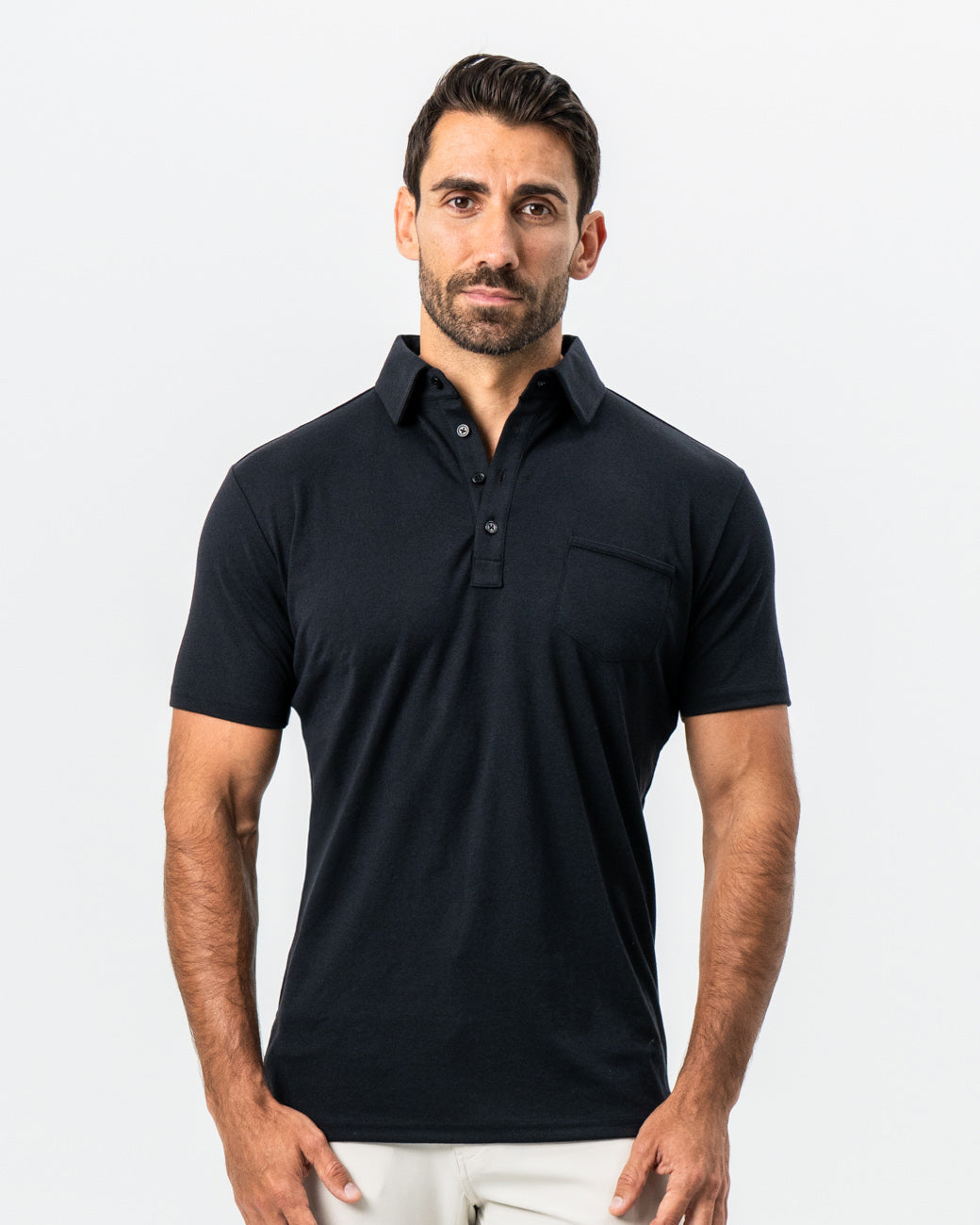 State & Liberty - "The Mercury" Black Pique Polo