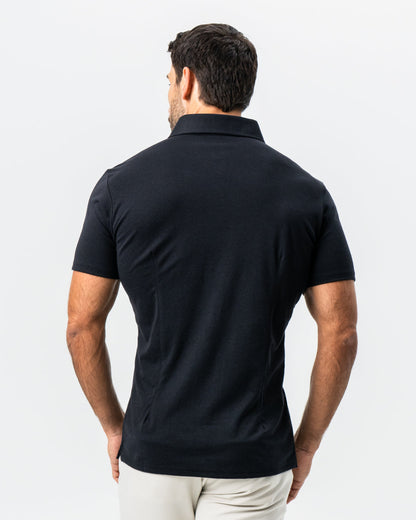 State & Liberty - "The Mercury" Black Pique Polo