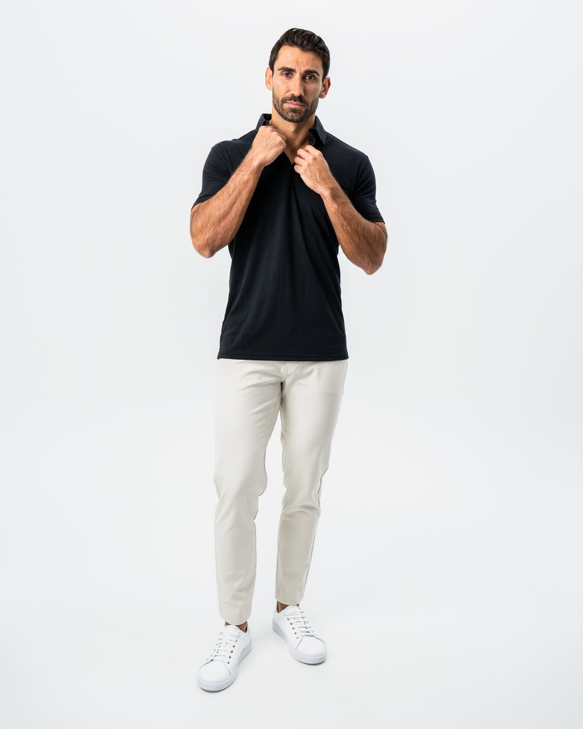 State & Liberty - "The Mercury" Black Pique Polo