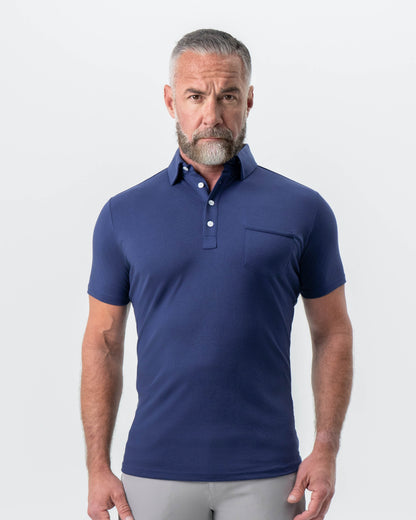 State & Liberty - "The Harden" Navy Pique Polo