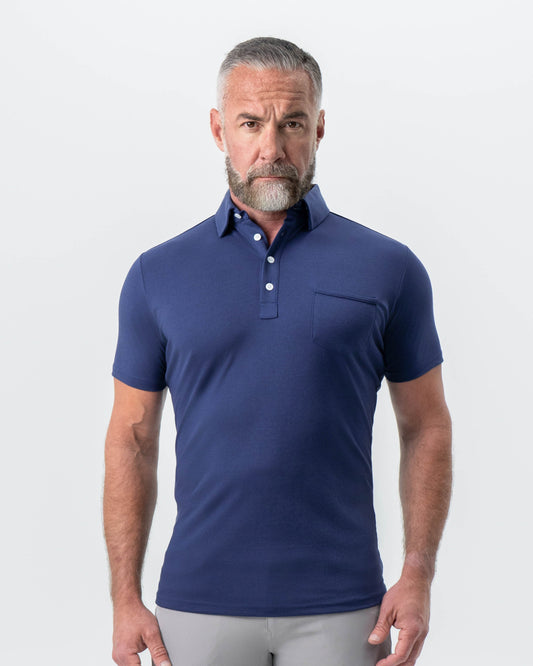 State & Liberty - "The Harden" Navy Pique Polo