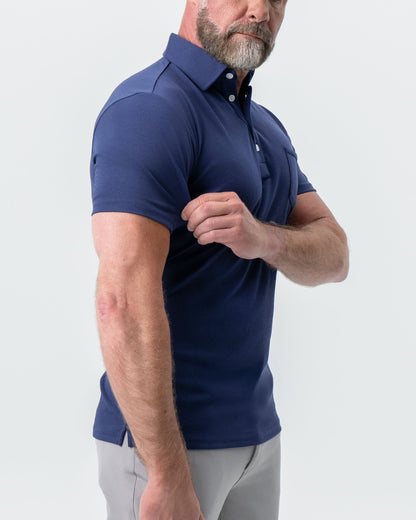State & Liberty - "The Harden" Navy Pique Polo