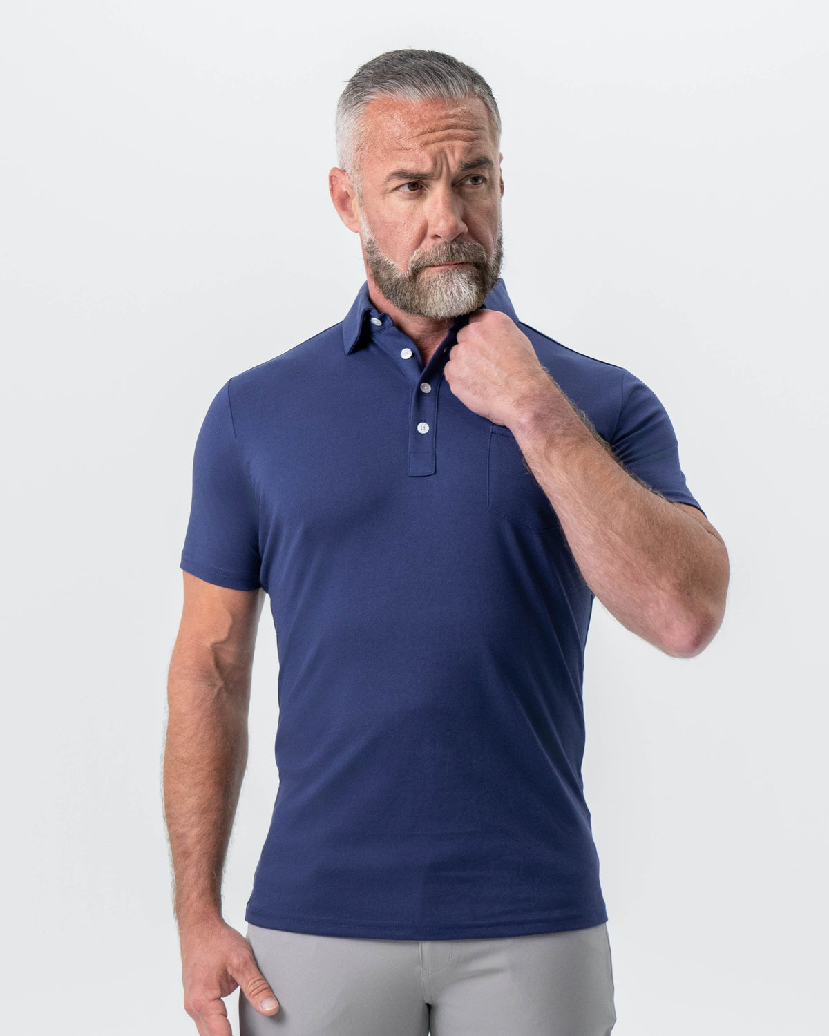 State & Liberty - "The Harden" Navy Pique Polo
