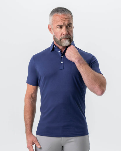State & Liberty - "The Harden" Navy Pique Polo