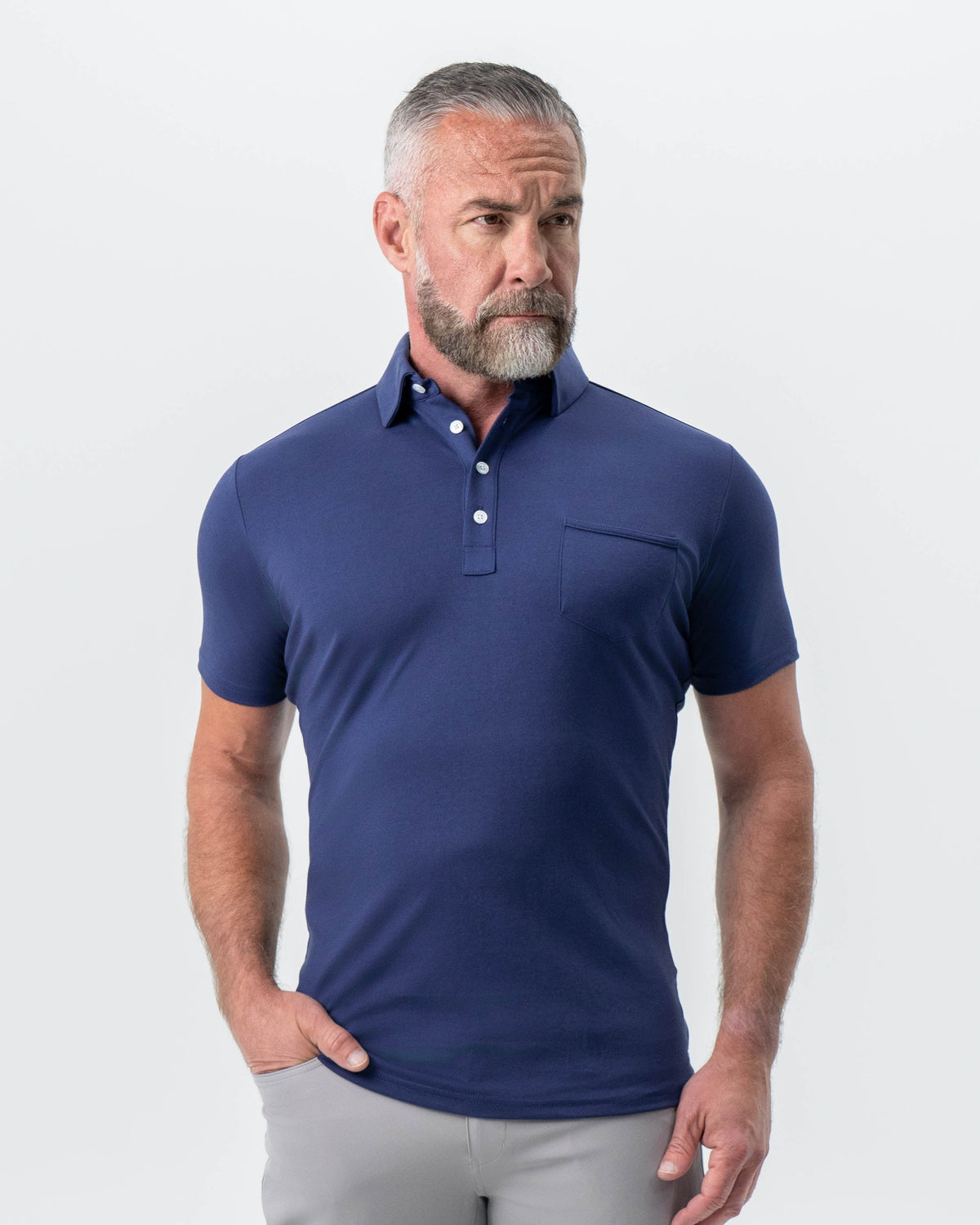 State & Liberty - "The Harden" Navy Pique Polo