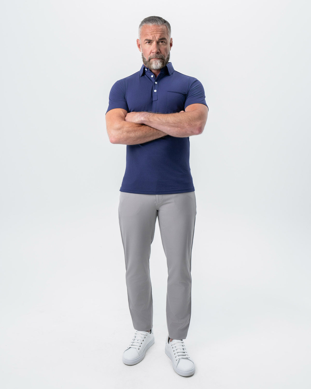 State & Liberty - "The Harden" Navy Pique Polo