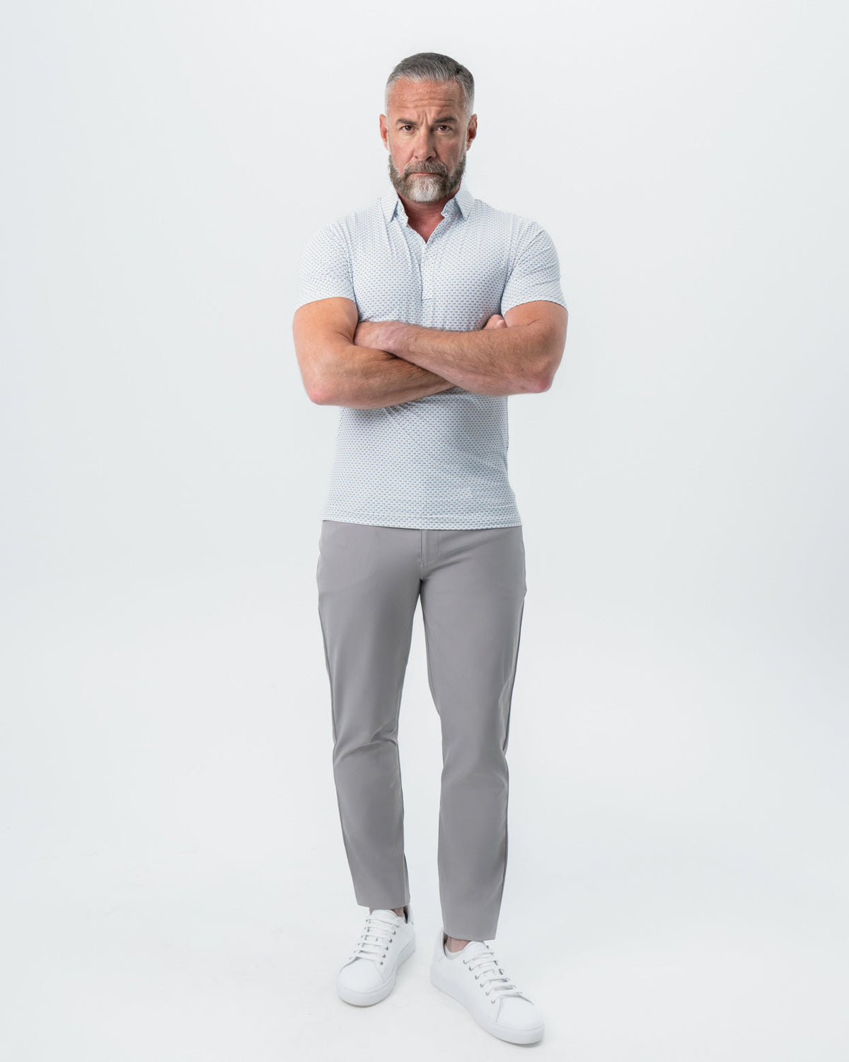 State & Liberty - "The Archie" Geo Double Royal Blue & White Square