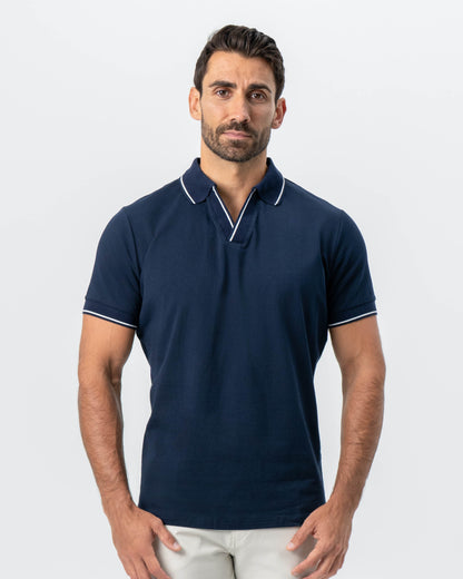 State & Liberty - "The Rhett" Navy With White Tipped Polo