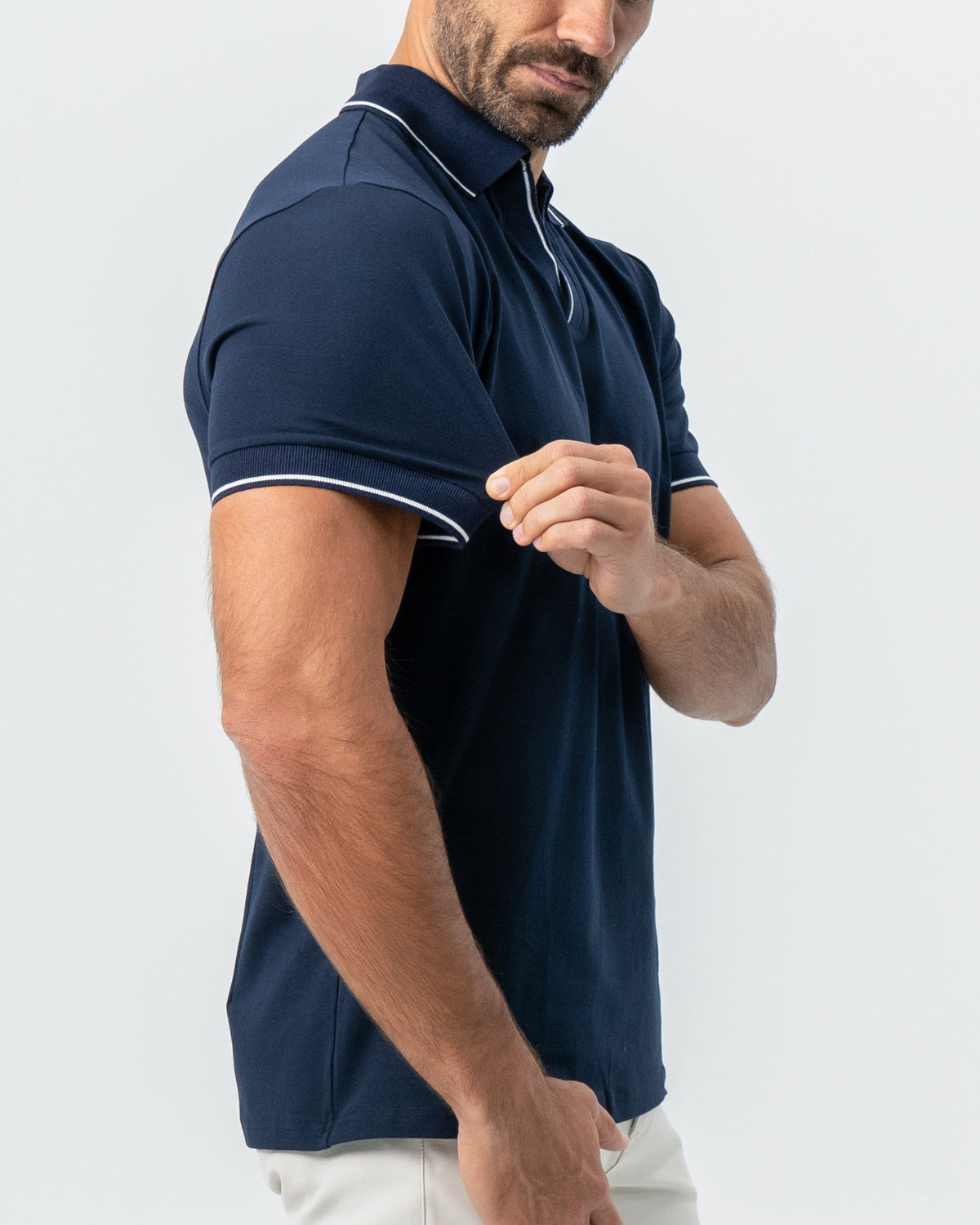 State & Liberty - "The Rhett" Navy With White Tipped Polo