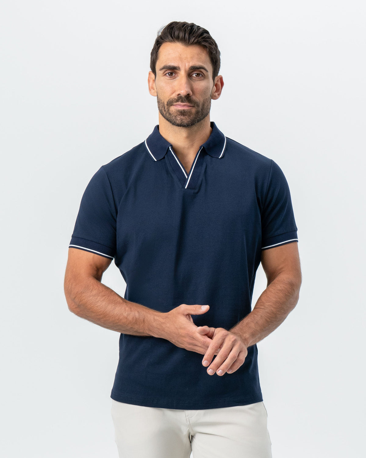 State & Liberty - "The Rhett" Navy With White Tipped Polo