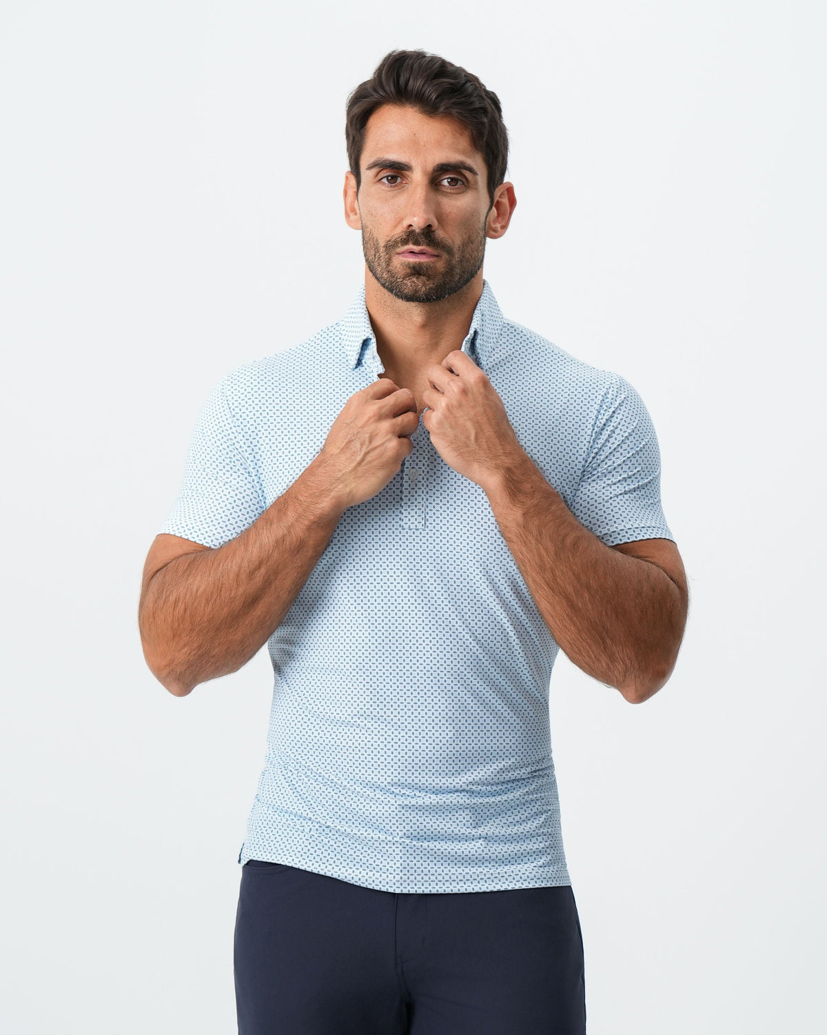 State & Liberty - "The Bolt" Light Blue & Navy Cross Diamond