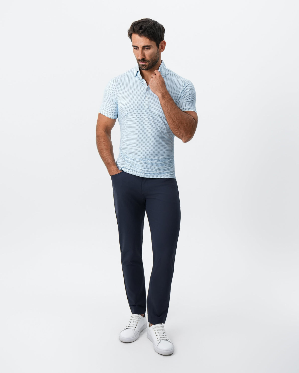 State & Liberty - "The Bolt" Light Blue & Navy Cross Diamond