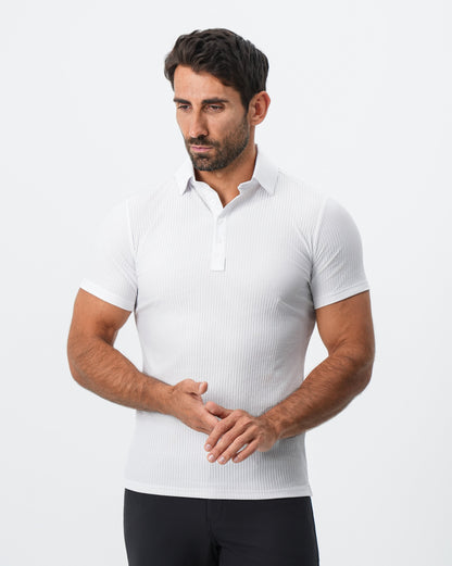 State & Liberty - Seersucker Polo - White