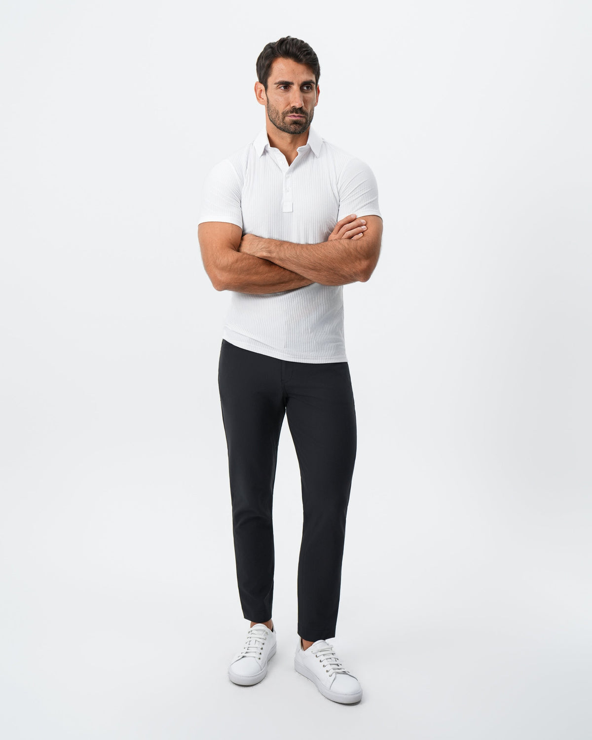 State & Liberty - Seersucker Polo - White